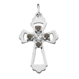 "Seraphim" Angel Birthstone Cross Pendant