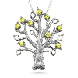 Family Tree 3-14 Stones Pendant