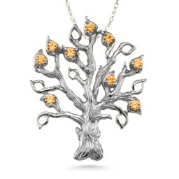 Family Tree 3-14 Stones Pendant