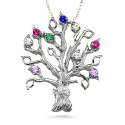 Family Tree 3-14 Stones Pendant