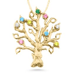 Family Tree 3-14 Stones Pendant