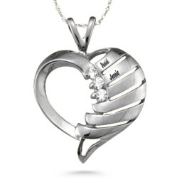"Filas" Heart Pendant with 1-6 Stones