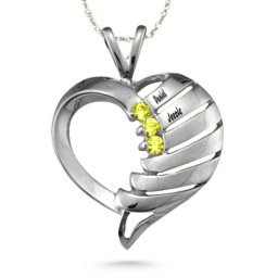 "Filas" Heart Pendant with 1-6 Stones