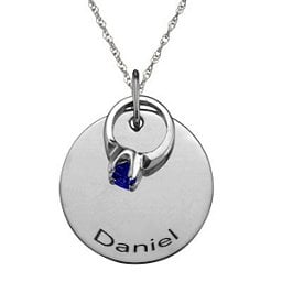 "Petit" Ring on Engraved Charm Pendant