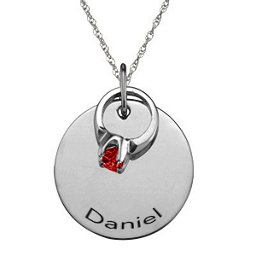 "Petit" Ring on Engraved Charm Pendant