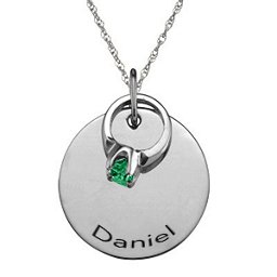 "Petit" Ring on Engraved Charm Pendant