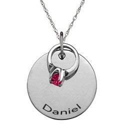 "Petit" Ring on Engraved Charm Pendant