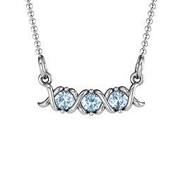 2-5 Stone Hugs and Kisses XOXO Pendant