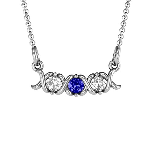 2-5 Stone Hugs and Kisses XOXO Pendant