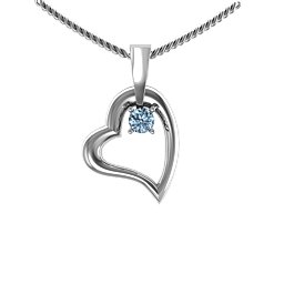 Tilted Petit Heart Pendant