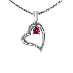 Tilted Petit Heart Pendant