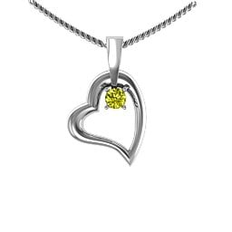 Tilted Petit Heart Pendant