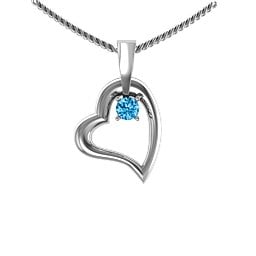 Tilted Petit Heart Pendant