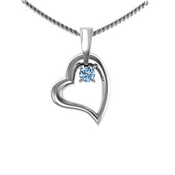 Tilted Petit Heart Pendant