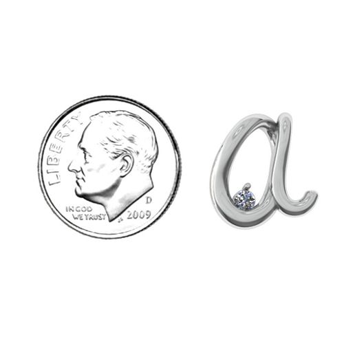 A to Z Initial Pendant with Birthstone