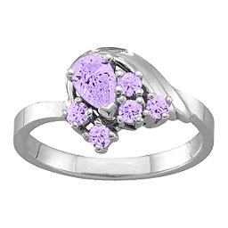 3-9 Stones Swan Ring