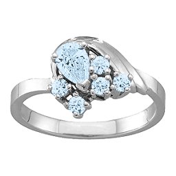 3-9 Stones Swan Ring