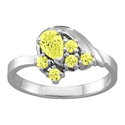 3-9 Stones Swan Ring