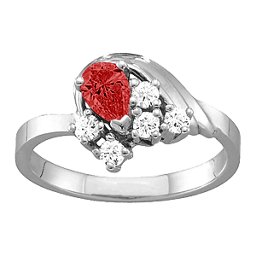 3-9 Stones Swan Ring