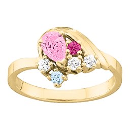 3-9 Stones Swan Ring