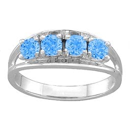 Classic 2-6 Gemstones Ring