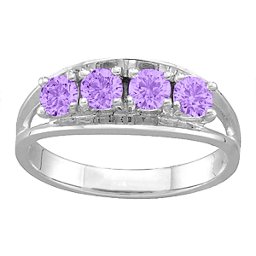 Classic 2-6 Gemstones Ring