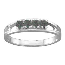 Classic Round Gemstone Ring