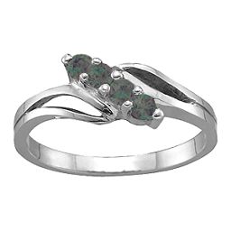 Diagonal Gemstone Branch Ring