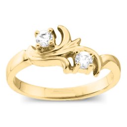 "Nouveau" Flame 2-6 Gemstones Ring