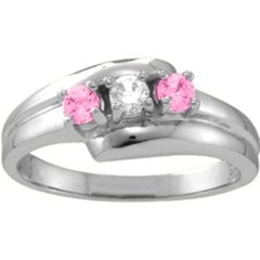 "Reverie" Angled 2-6 Stones Ring