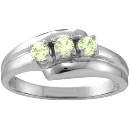 "Reverie" Angled 2-6 Stones Ring