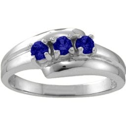 "Reverie" Angled 2-6 Stones Ring