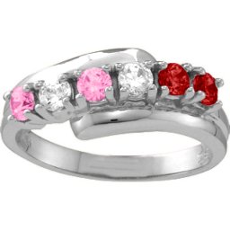 "Reverie" Angled 2-6 Stones Ring