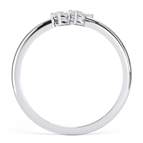 2 Stone Marquise Ring – Sterling Silver with Cubic Zirconia