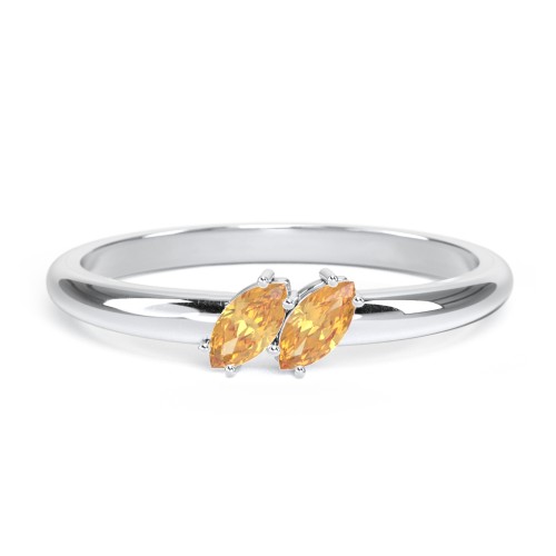 2 Stone Marquise Ring