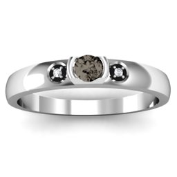 Open Bezel Cut Ring with Accents Stones