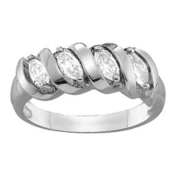 2-6 Marquise Spiral Ring