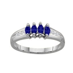 3-6 Marquise Ring With Channel Set Accents