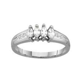 3-6 Marquise Ring With Channel Set Accents