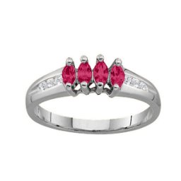 3-6 Marquise Ring With Channel Set Accents