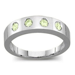 Belt Ring with 2-6 Round Stones