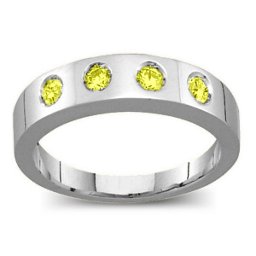 Belt Ring with 2-6 Round Stones