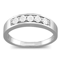 Geometric 3-6 Stones Ring