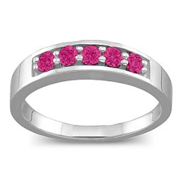 Geometric 3-6 Stones Ring