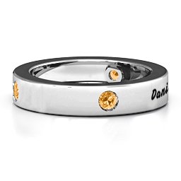 Circular Band 2-5 Stones Ring