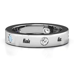 Circular Band 2-5 Stones Ring