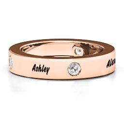 Circular Band 2-5 Stones Ring