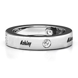 Circular Band 2-5 Stones Ring