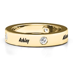 Circular Band 2-5 Stones Ring