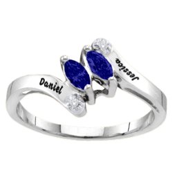 "Phantasie" Marquise Bypass Ring